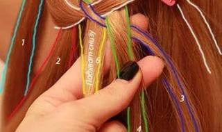 四股辫的编法图解